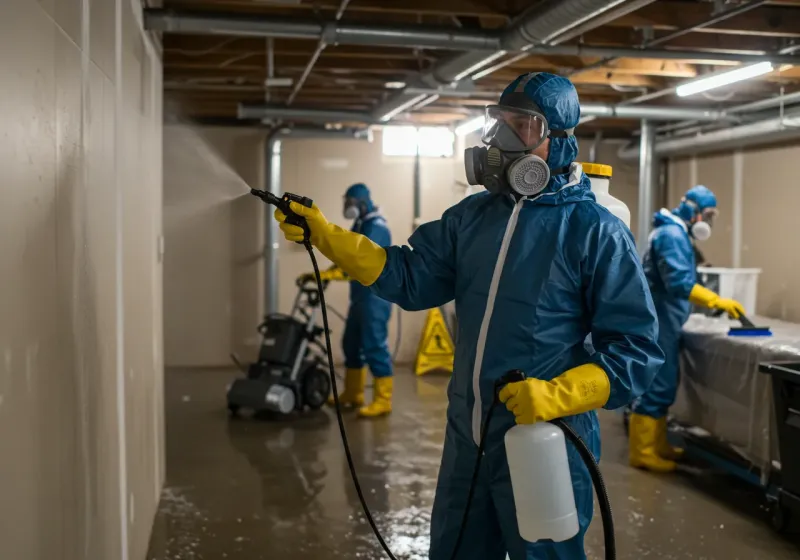 Basement Sanitization and Antimicrobial Treatment process in Dickinson County, KS