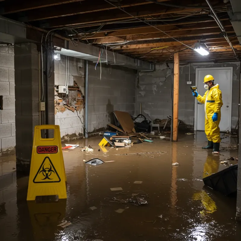 Flooded Basement Electrical Hazard in Dickinson County, KS Property