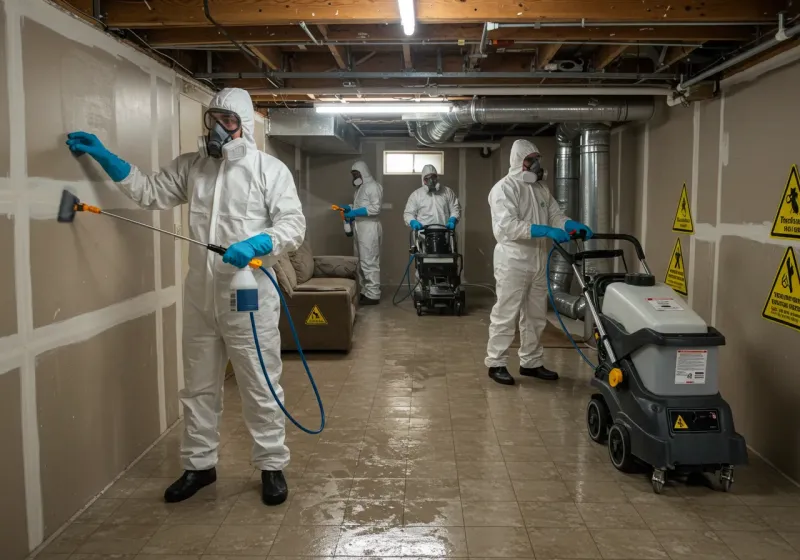 Basement Moisture Removal and Structural Drying process in Dickinson County, KS